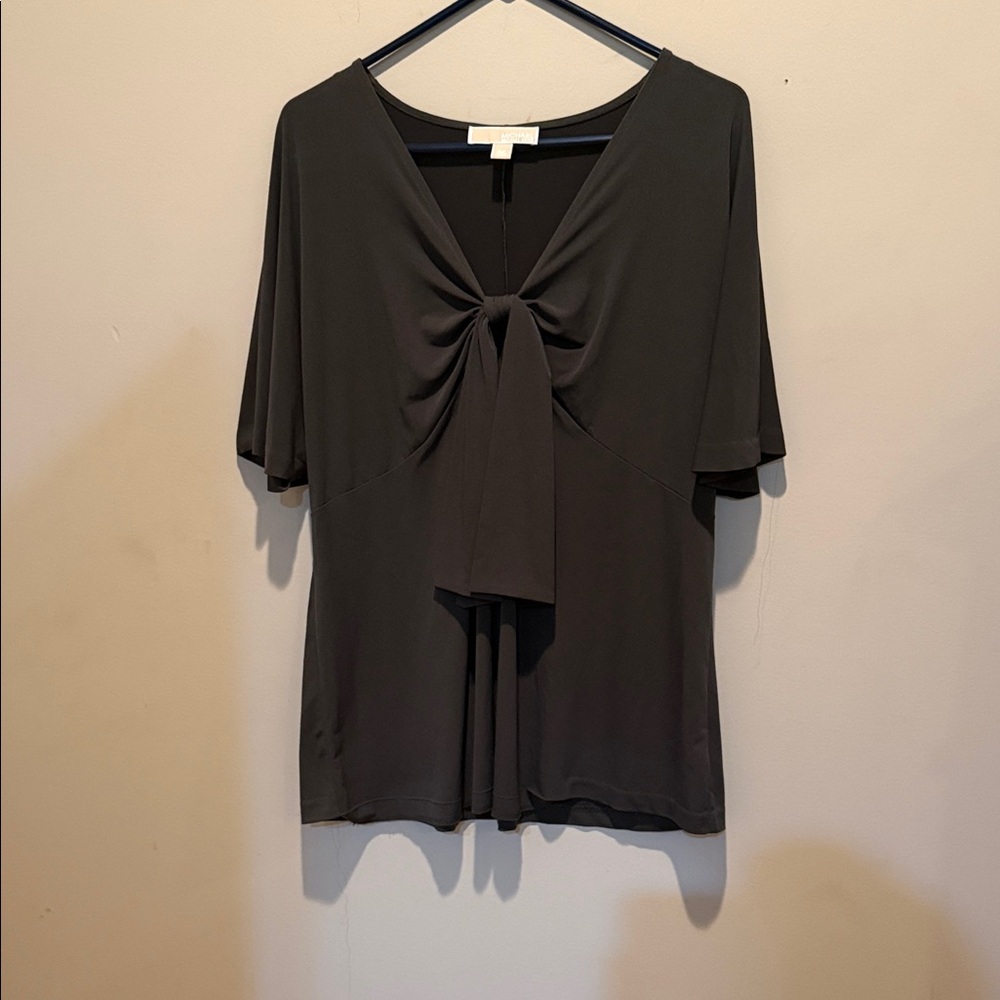 Michael Kors Green  Knot Front Blouse